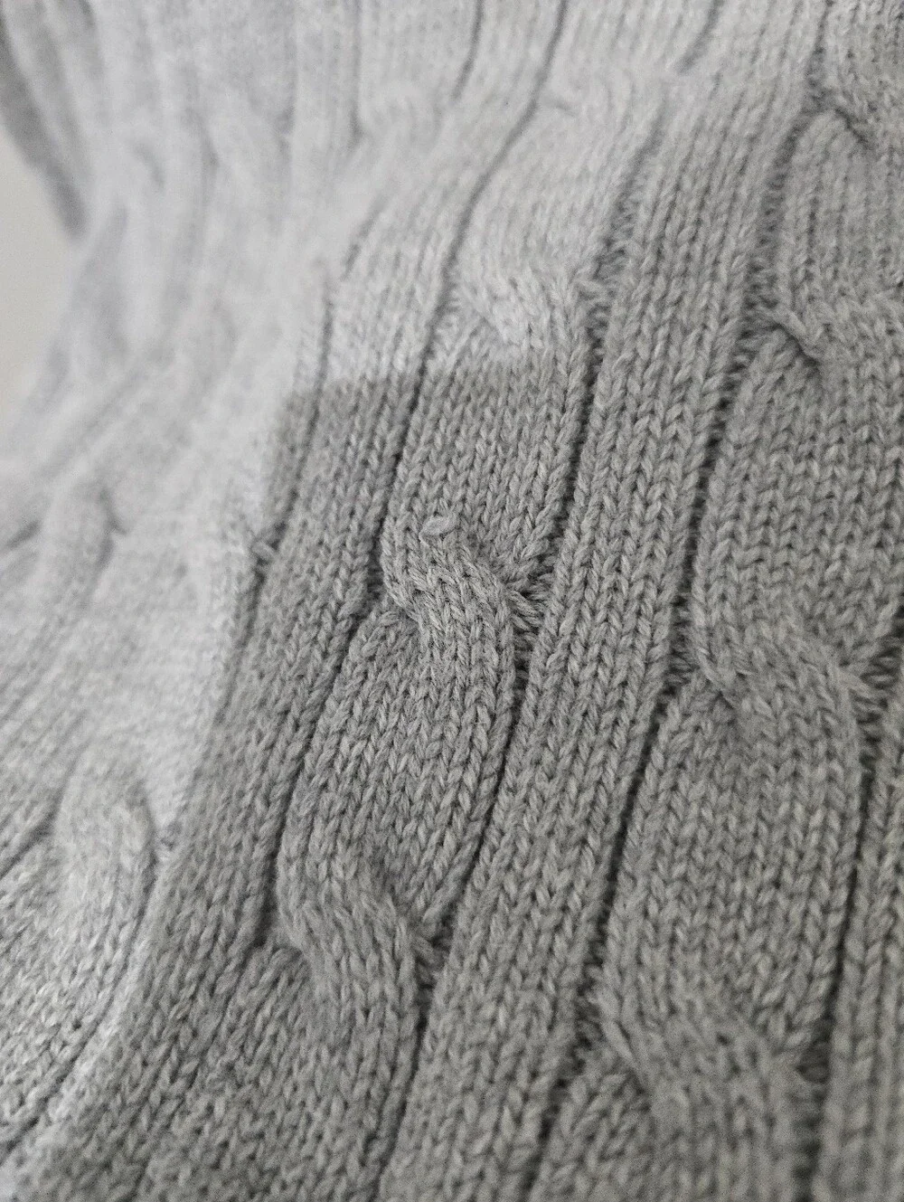 Ralph Lauren Light Gray Cable Knit Crewneck Sweater 24 Months